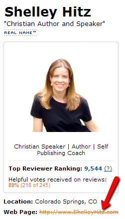 Amazon reviewer profile